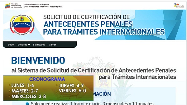 pagina web para solicitar antecedentes penales