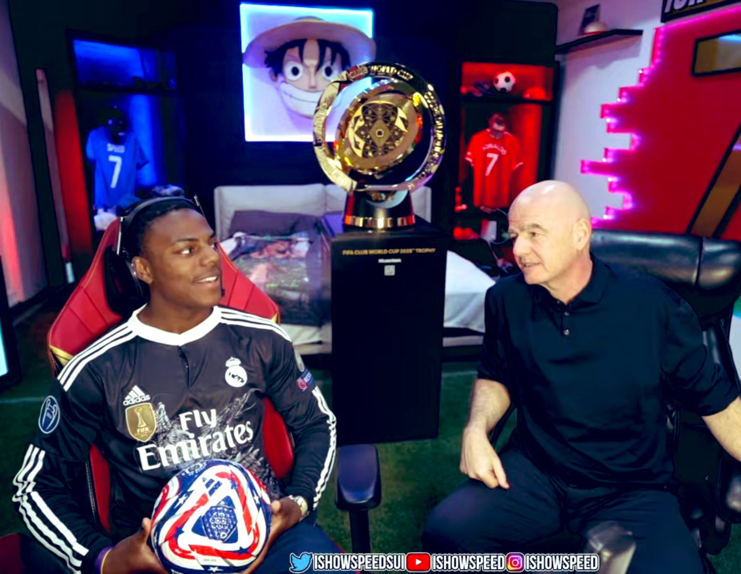Isohowspeed receives Infantino in his stream